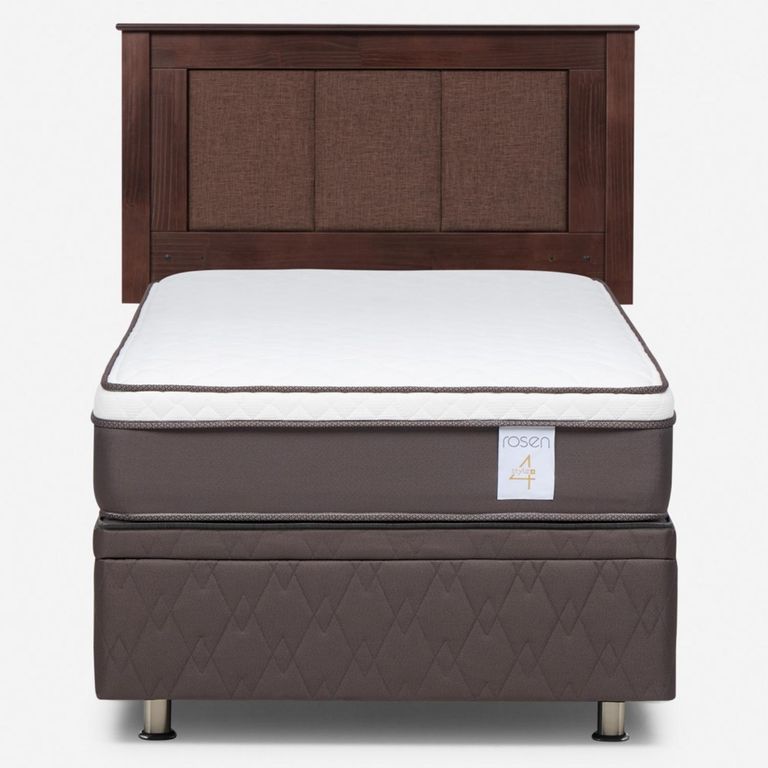 Cama baúl New Style 4 Plus Plus 1.5 Plazas x 2.00 mt + Respaldo
