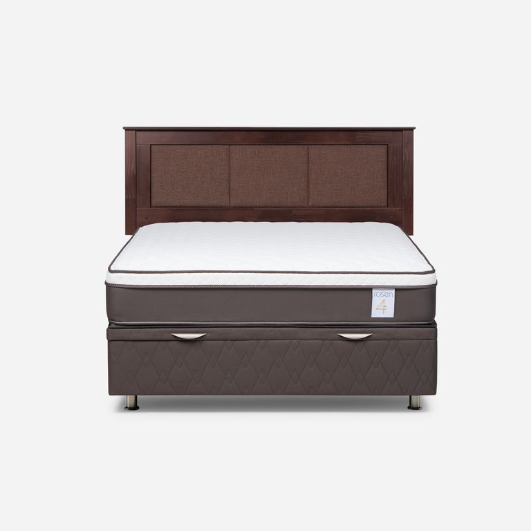 Cama baúl New Style 4 Plus Plus 2 Plazas x 2.00 mt + Respaldo
