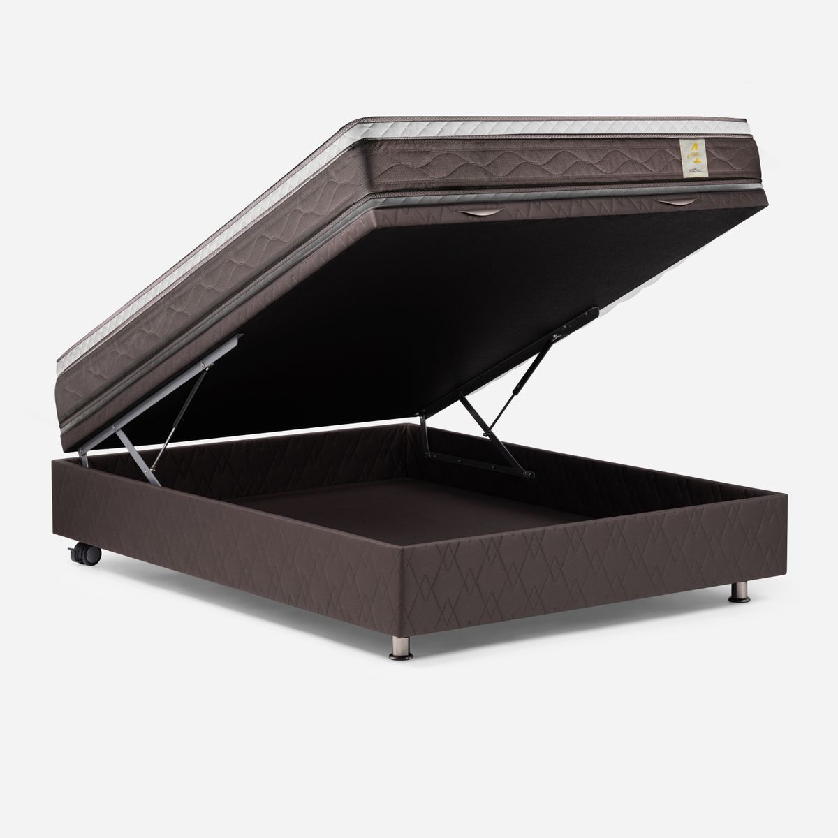 ROSEN - Cama baúl New Style 4 Plus Plus 2 Plazas x 2.00 mt + Respaldo + 2 Veladores Rosen