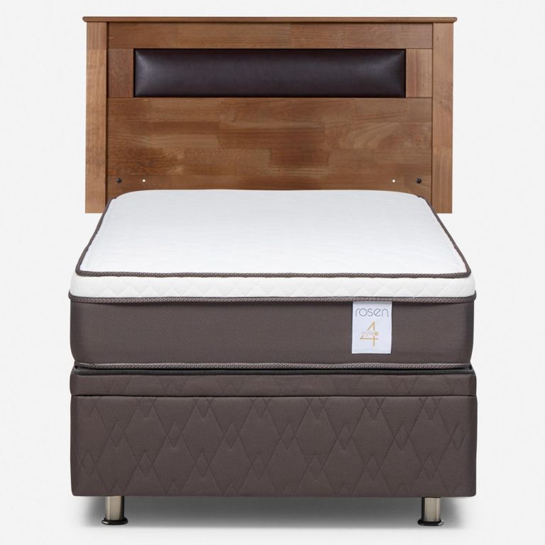 Cama baúl New Style 4 Plus Plus 1 Plaza x 2.00 mt + Respaldo