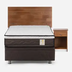 ROSEN - Cama Funcional New Style 4 1 Plaza + 1 Velador + Respaldo
