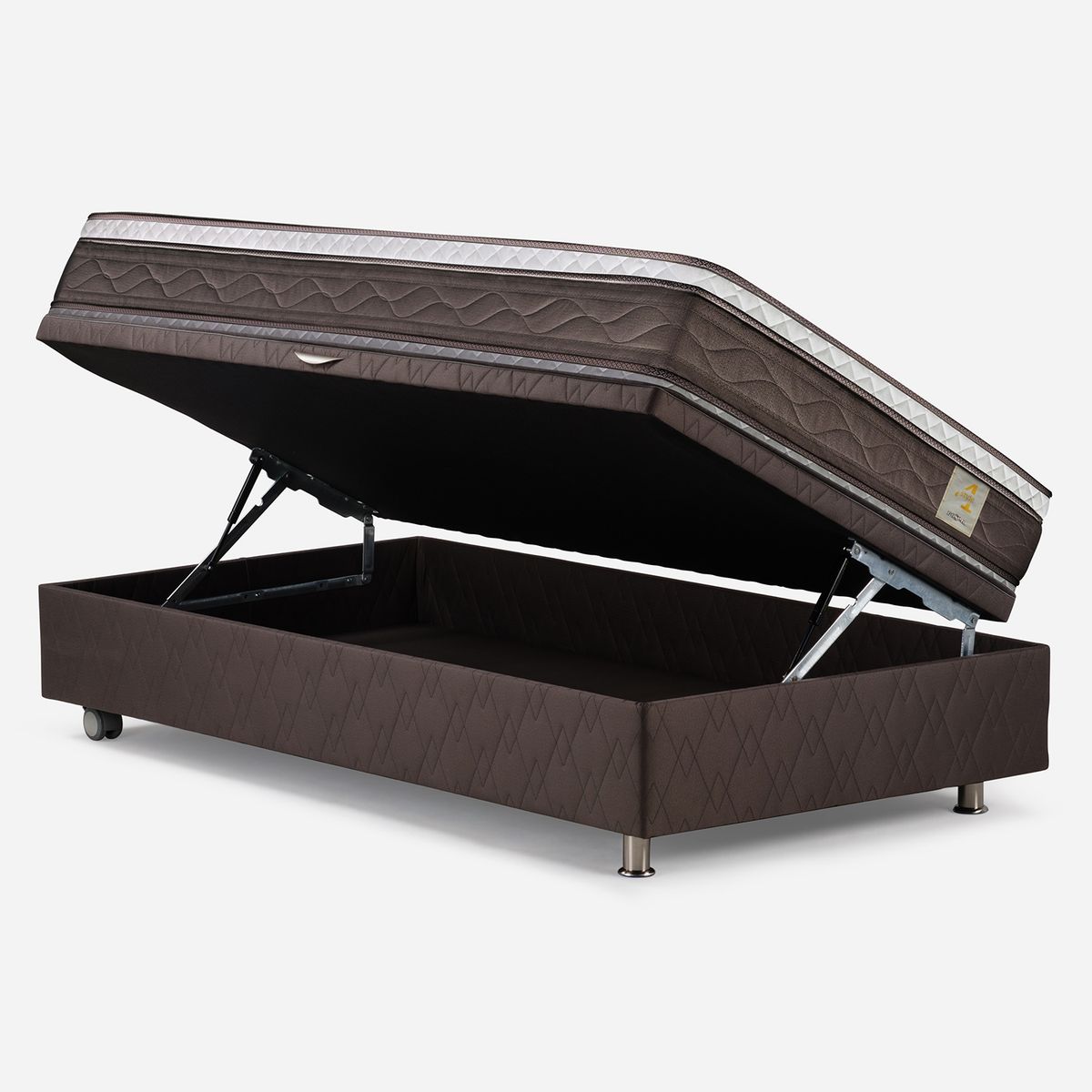 ROSEN - Cama baúl New Style 4 Plus 1 Plaza x 2.00 mt + Respaldo + 1 Velador Rosen