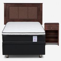 Cama Funcional New Style 6 1.5 Plazas + Respaldo + 1 Velador