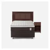 ROSEN - Cama Funcional New Style 6 1.5 Plazas + Respaldo + 1 Velador