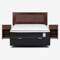 Cama Funcional New Style 6 2 Plazas + 2 Veladores + Respaldo