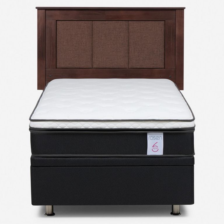 Cama baúl New Style 6 1 Plaza x 2.00 mt + Respaldo