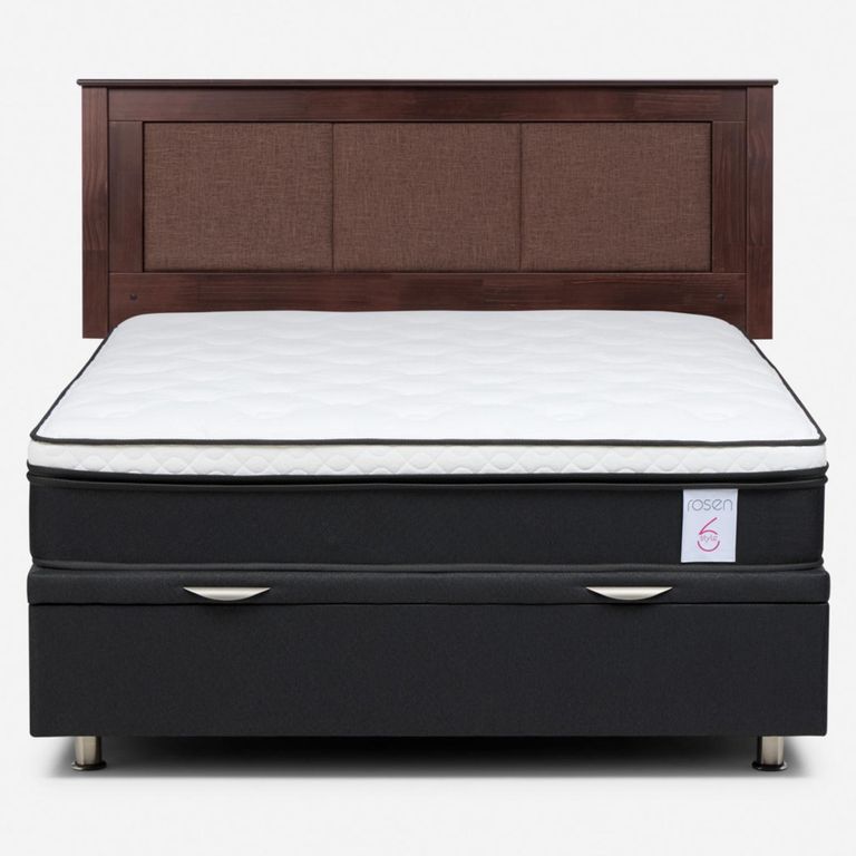 Cama baúl New Style 6 2 Plazas x 2.00 mt + Respaldo