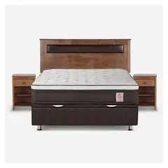 ROSEN - Boxet New Style 6 2 Plazas + Respaldo Incluye 2 Veladores