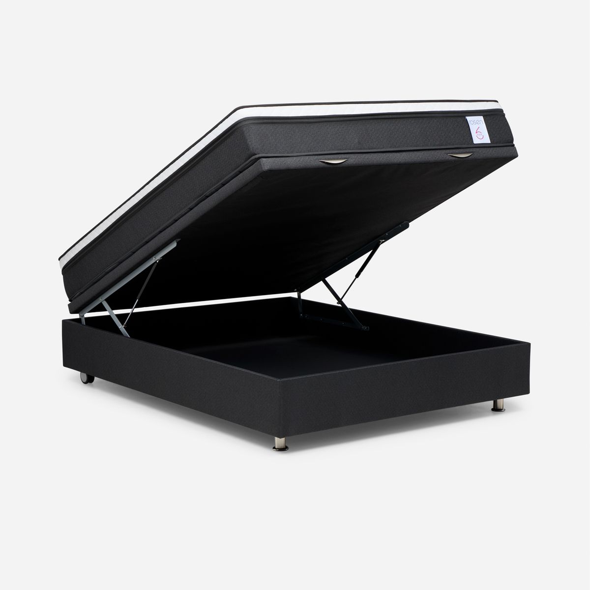 ROSEN - Cama baúl New Style 6 2 Plazas x 2.00 mt + Respaldo + 2 Veladores Rosen