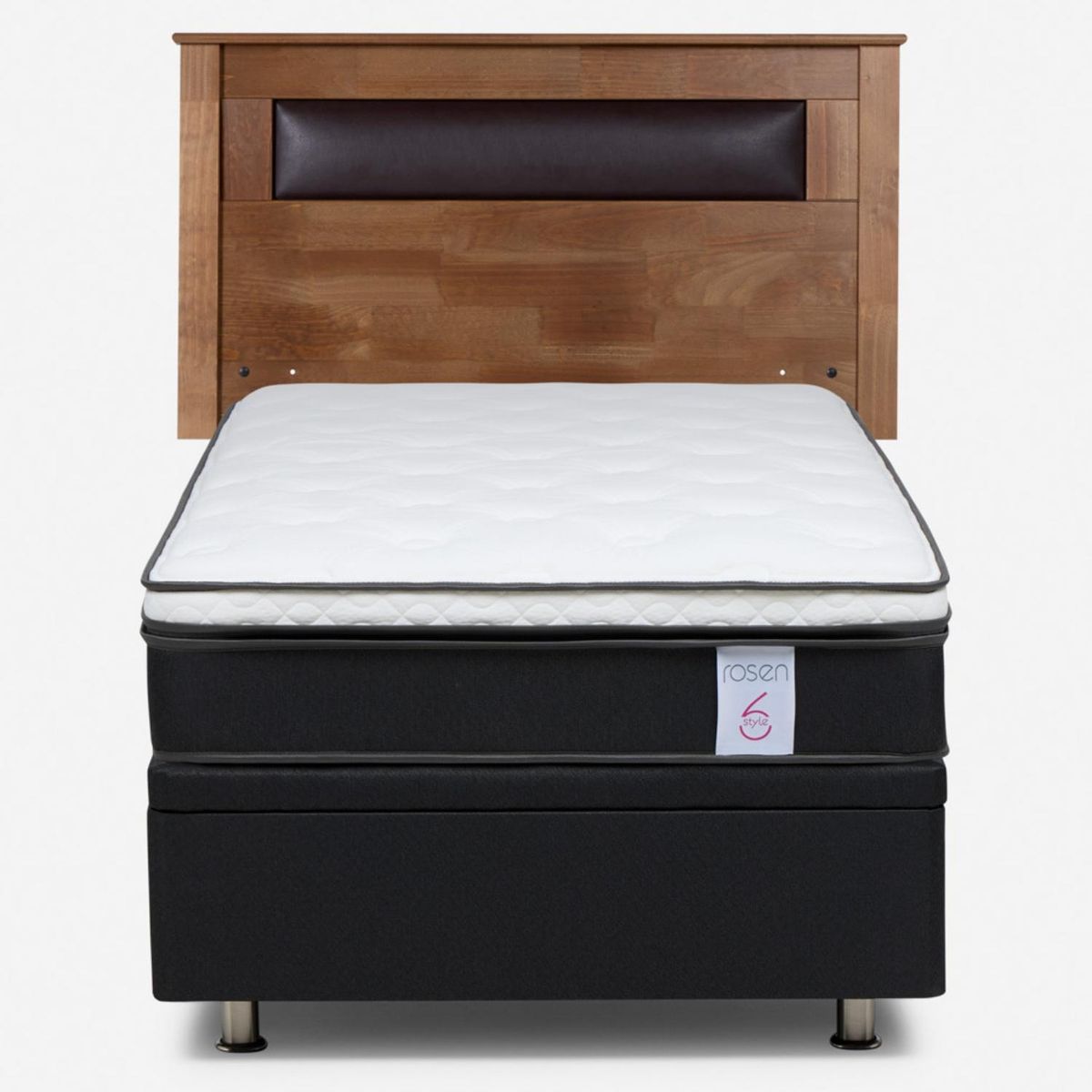 ROSEN - Cama baúl New Style 6 1 Plaza x 2.00 mt + Respaldo Rosen