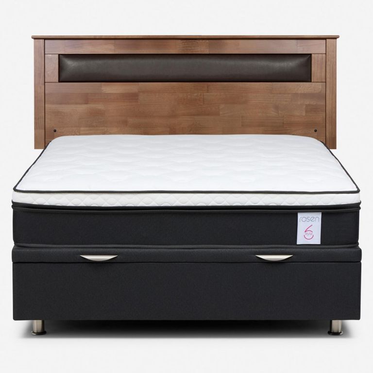 Cama baúl New Style 6 2 Plazas x 2.00 mt + Respaldo
