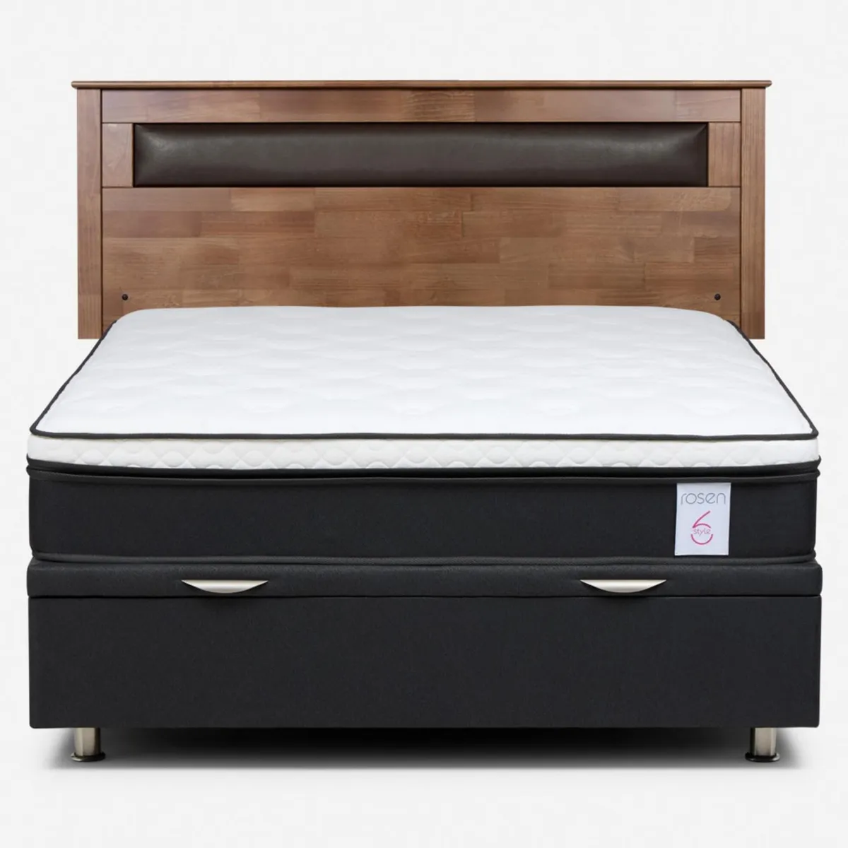 ROSEN - Cama baúl New Style 6 2 Plazas x 2.00 mt + Respaldo Rosen