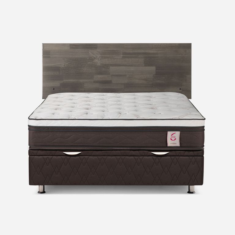 ROSEN Cama baúl New Style 6 2 Plazas x 2.00 mt + Respaldo