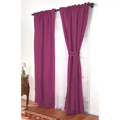 DORAL - Set De Cortinas Decorativa Poliéster 140X220 Cm