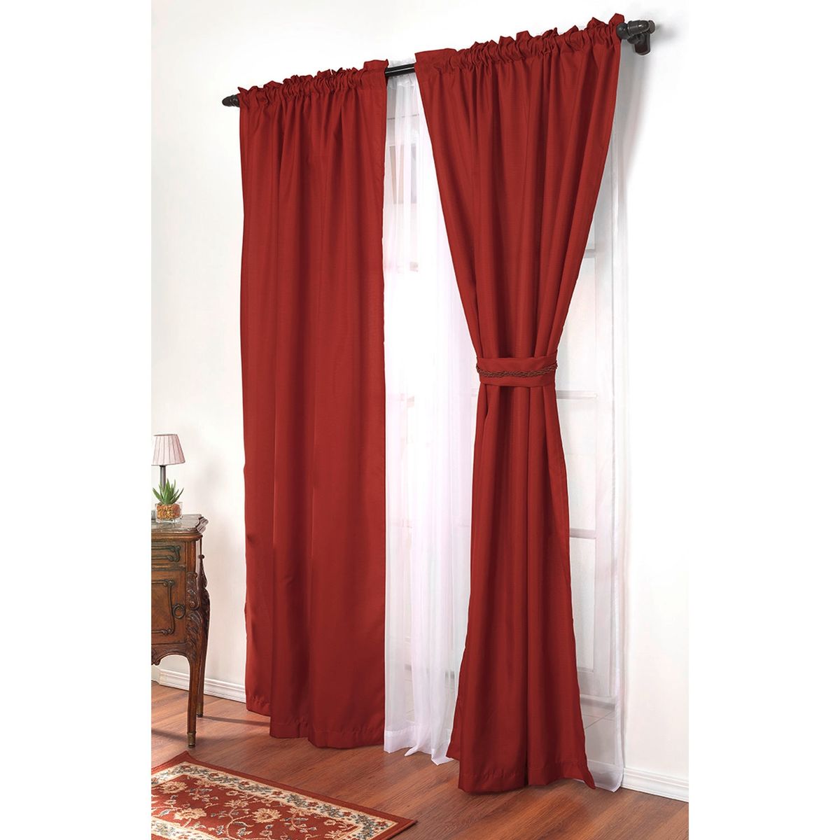 DORAL - Set De Cortinas Decorativa Poliéster 140X220 Cm Doral