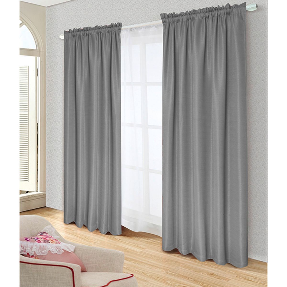 DORAL - Set De Cortinas Decorativa Poliéster 140X220 Cm Doral