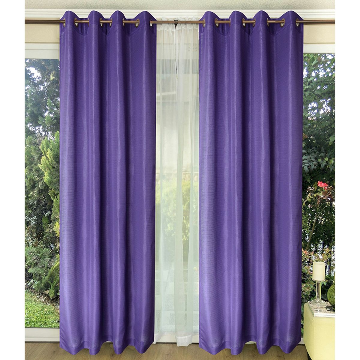 DORAL - Set De Cortinas Decorativa Poliéster 140X220 Cm Doral