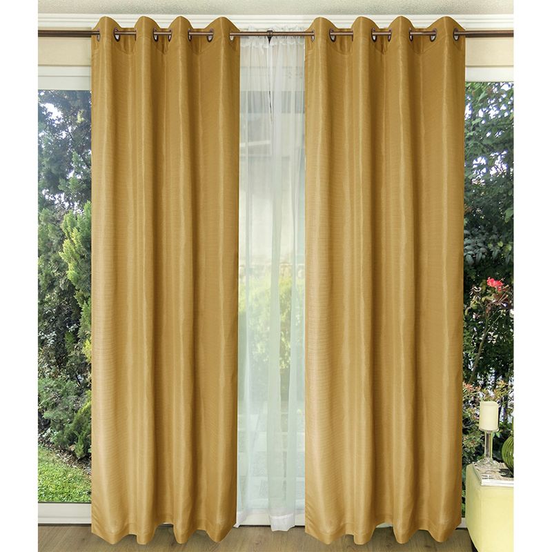 DORAL - Set De Cortinas Decorativa Poliéster 140X220 Cm Doral