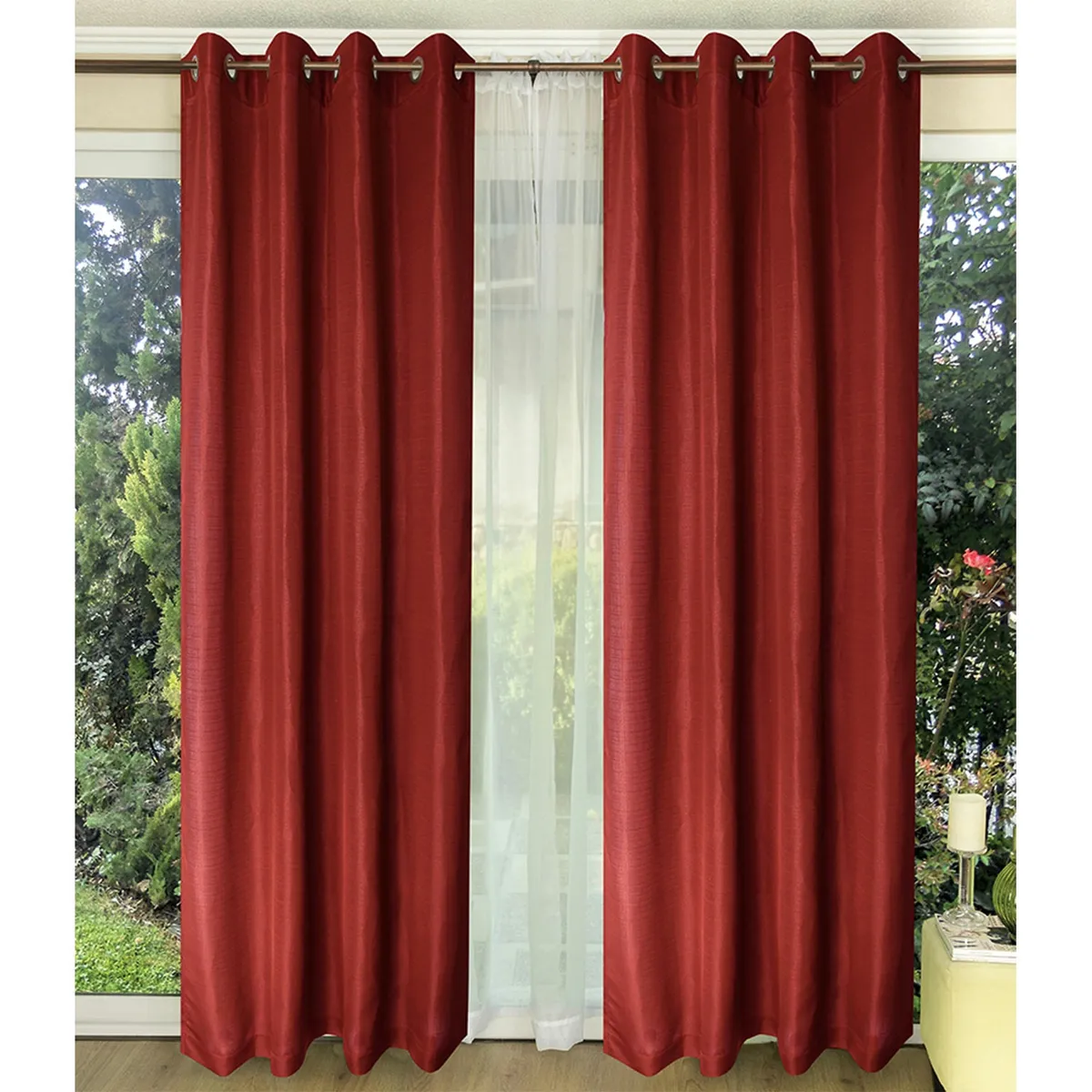 DORAL - Set De Cortinas Decorativa Poliéster 140X220 Cm Doral