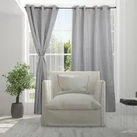 Set De Cortinas Decorativa Poliéster 140X220 Cm