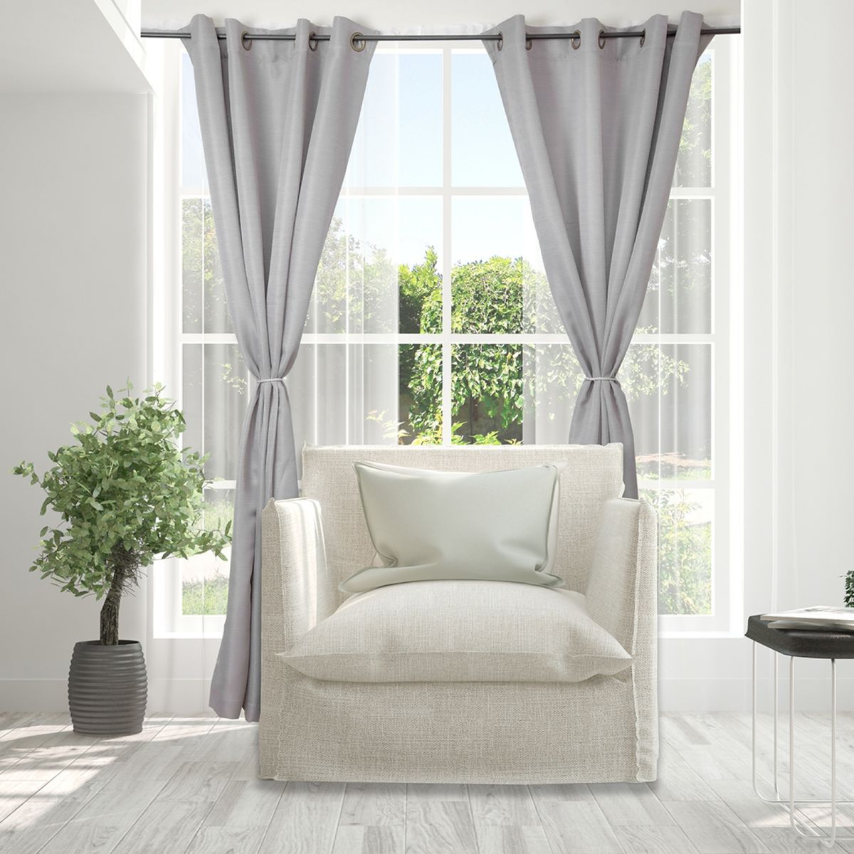 DORAL - Set De Cortinas Decorativa Poliéster 140X220 Cm Doral