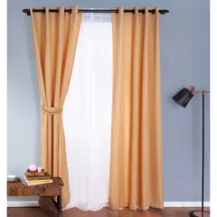 DORAL - Set De Cortinas Decorativa Poliéster 140X220 Cm