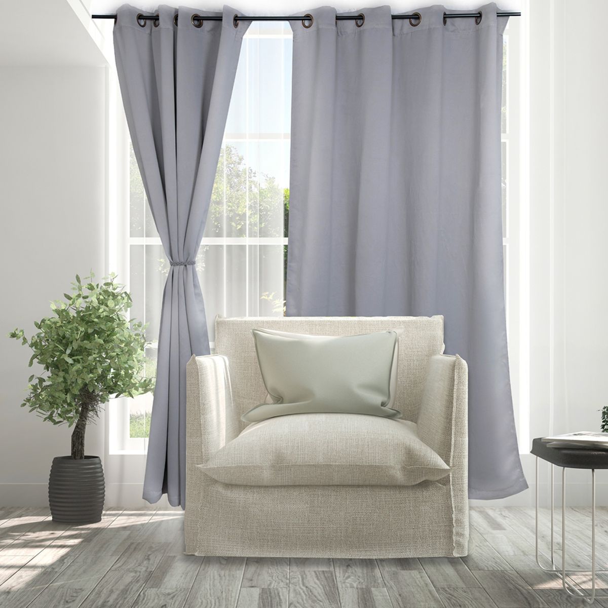 DORAL - Set De Cortinas Black Out Poliéster 140X220 Cm Doral