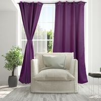 Set De Cortinas Black Out Poliéster 140X220 Cm