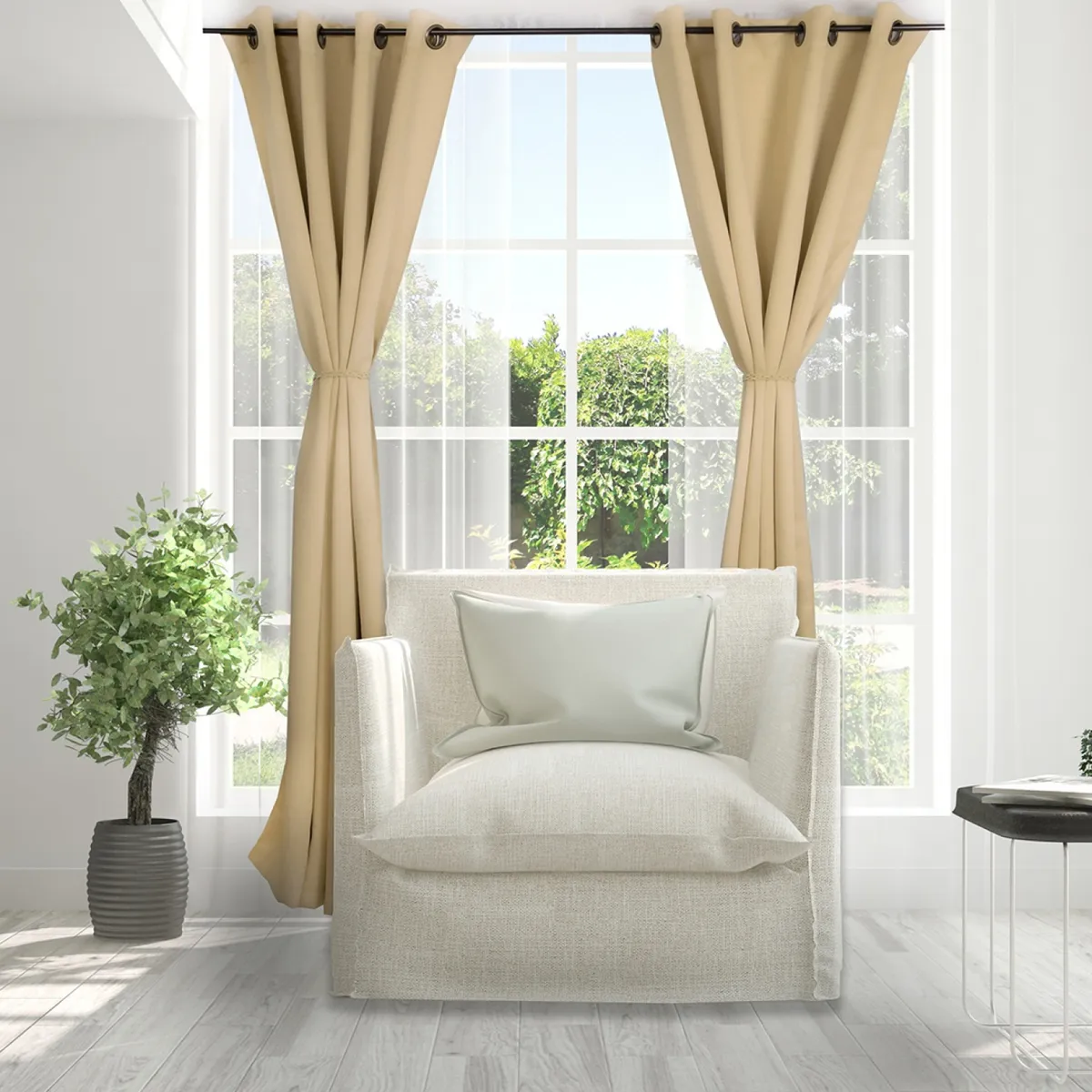 DORAL - Set De Cortinas Black Out Poliéster 140X220 Cm Doral