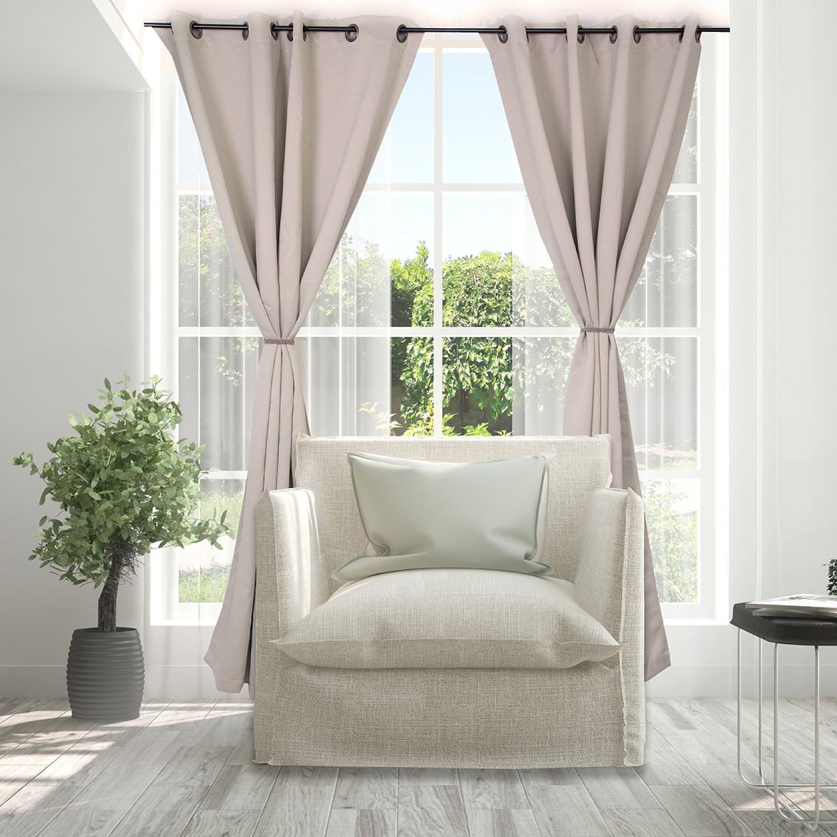 DORAL - Set De Cortinas Black Out 140X220 Cm Doral