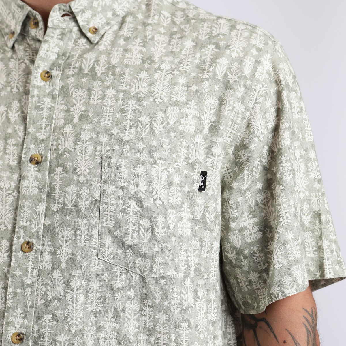 FROENS - Camisa Casual Manga Corta Lino Easy Iron Hombre Froens