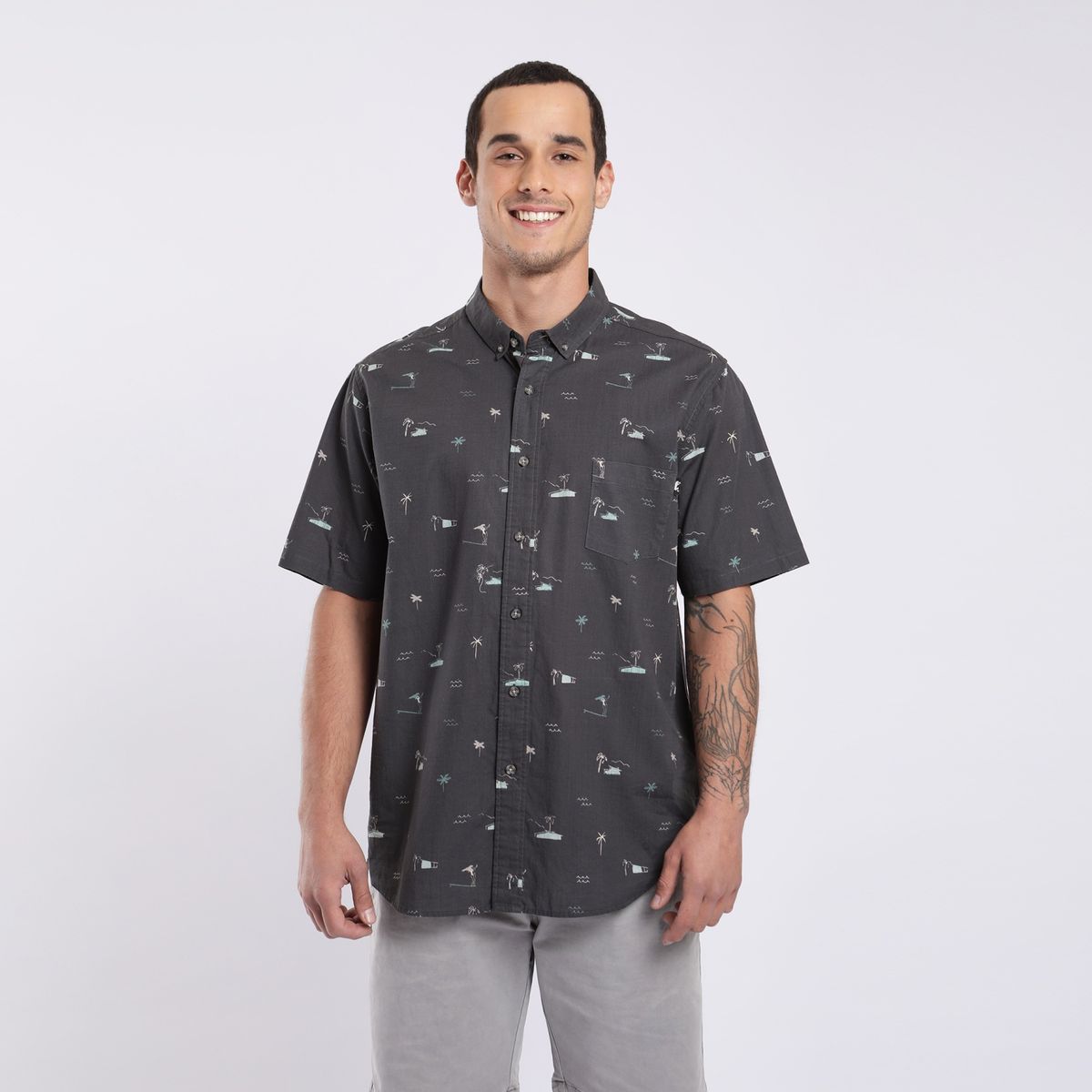 FROENS - Camisa Casual Manga Corta Easy Iron Hombre Froens