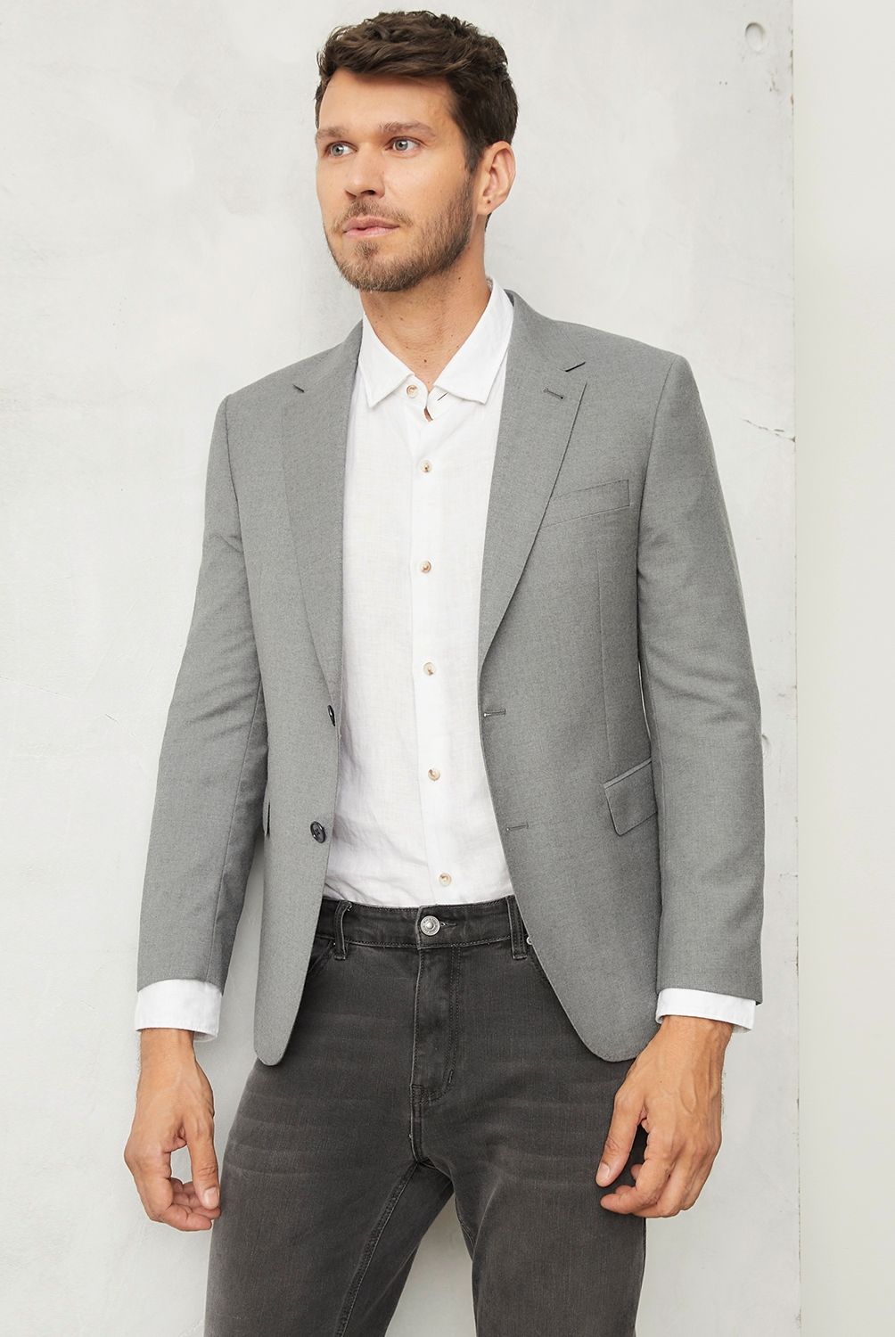 WOLF&HANK - Chaqueta Formal Hombre Wolf&Hank Slim Fit Lana