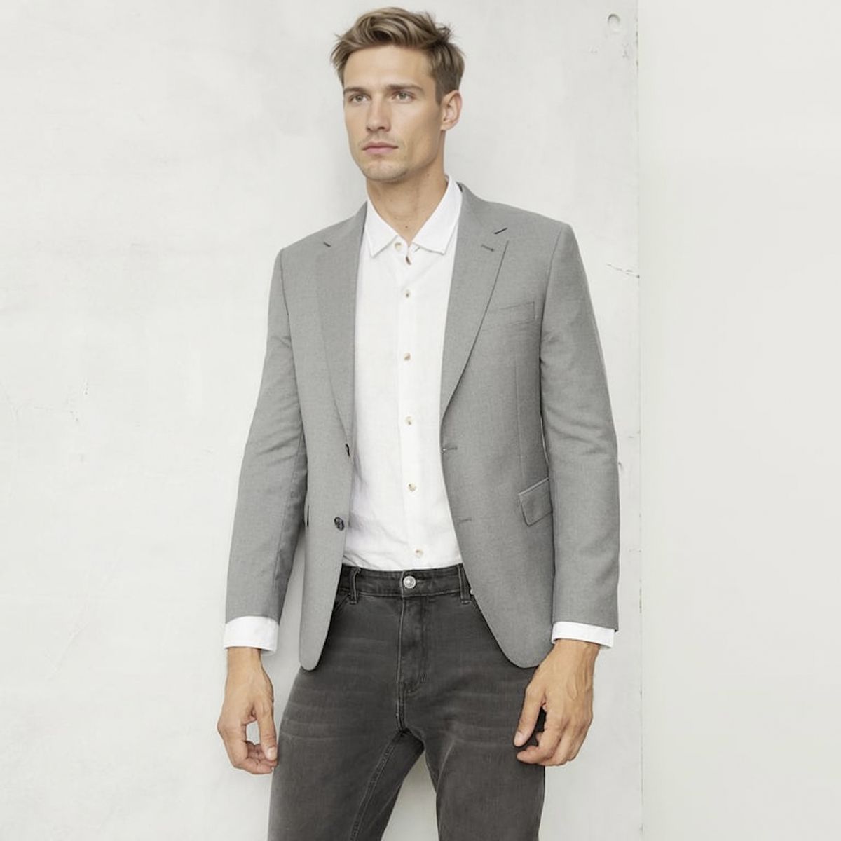 WOLF&HANK - Chaqueta Formal Hombre Wolf&Hank Slim Fit Lana