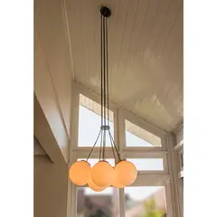 DECOCASA - Lámpara Colgante Milky 6 Sfer 20Cm 3138Ct