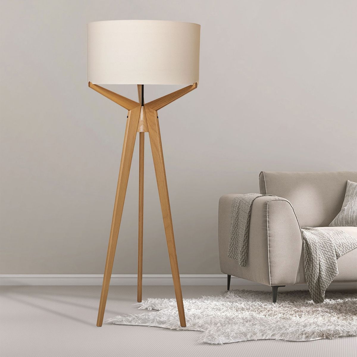 DECOCASA - Lámpara Pie Navi Cupula Tejida 3148Ct/83 Decocasa