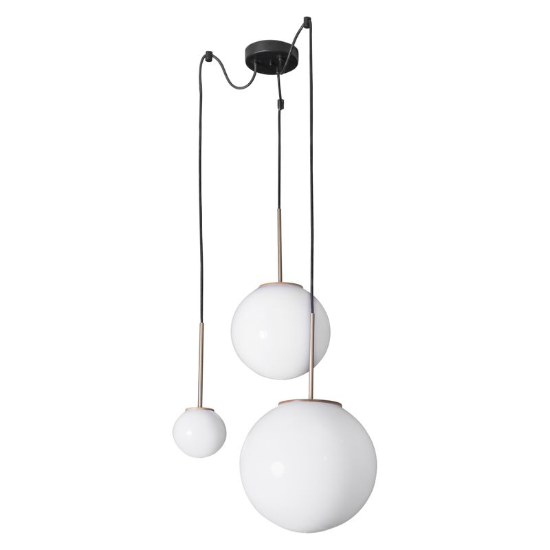 DECOCASA - Lámpara Colgante Milky Cascada 3 Focos 3153Ct Decocasa