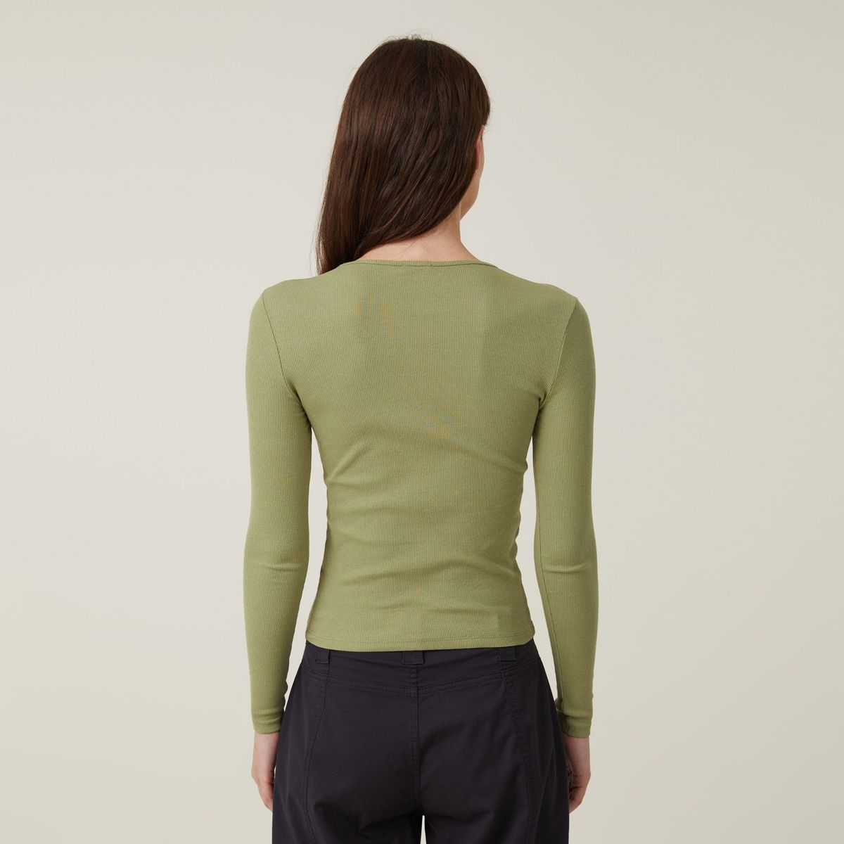 COTTON ON - Polera Manga Larga Algodón Orgánico Mujer Cotton On