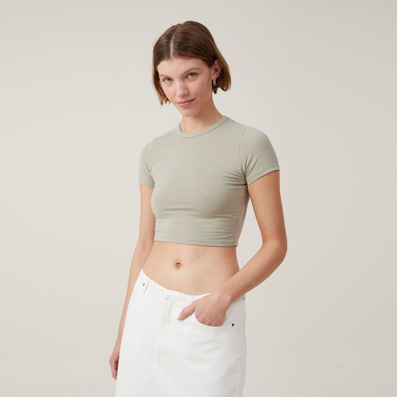 COTTON ON - Crop Top Algodón Mujer Cotton On