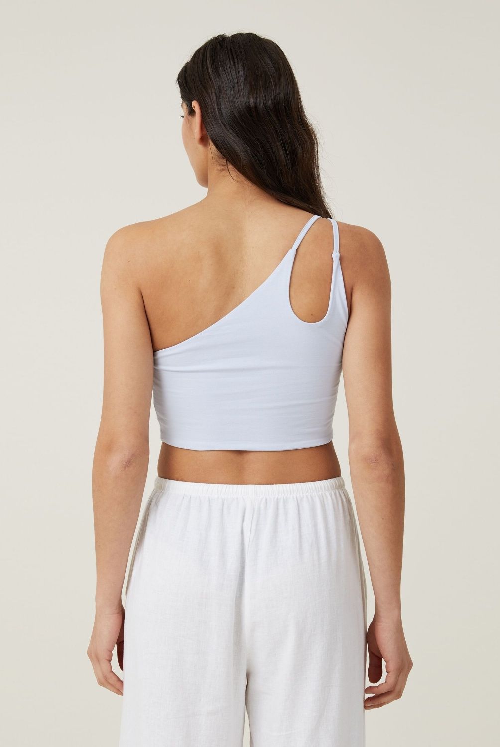 COTTON ON - Crop Top Un Hombro Algodón Mujer Cotton On