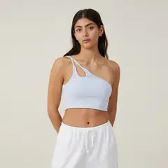 COTTON ON - Crop Top Un Hombro Algodón Mujer