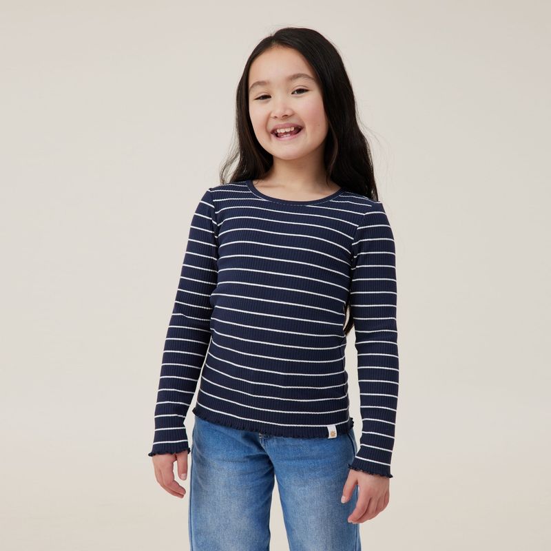 COTTON ON - Polera Manga Larga Algodón Niña Cotton On