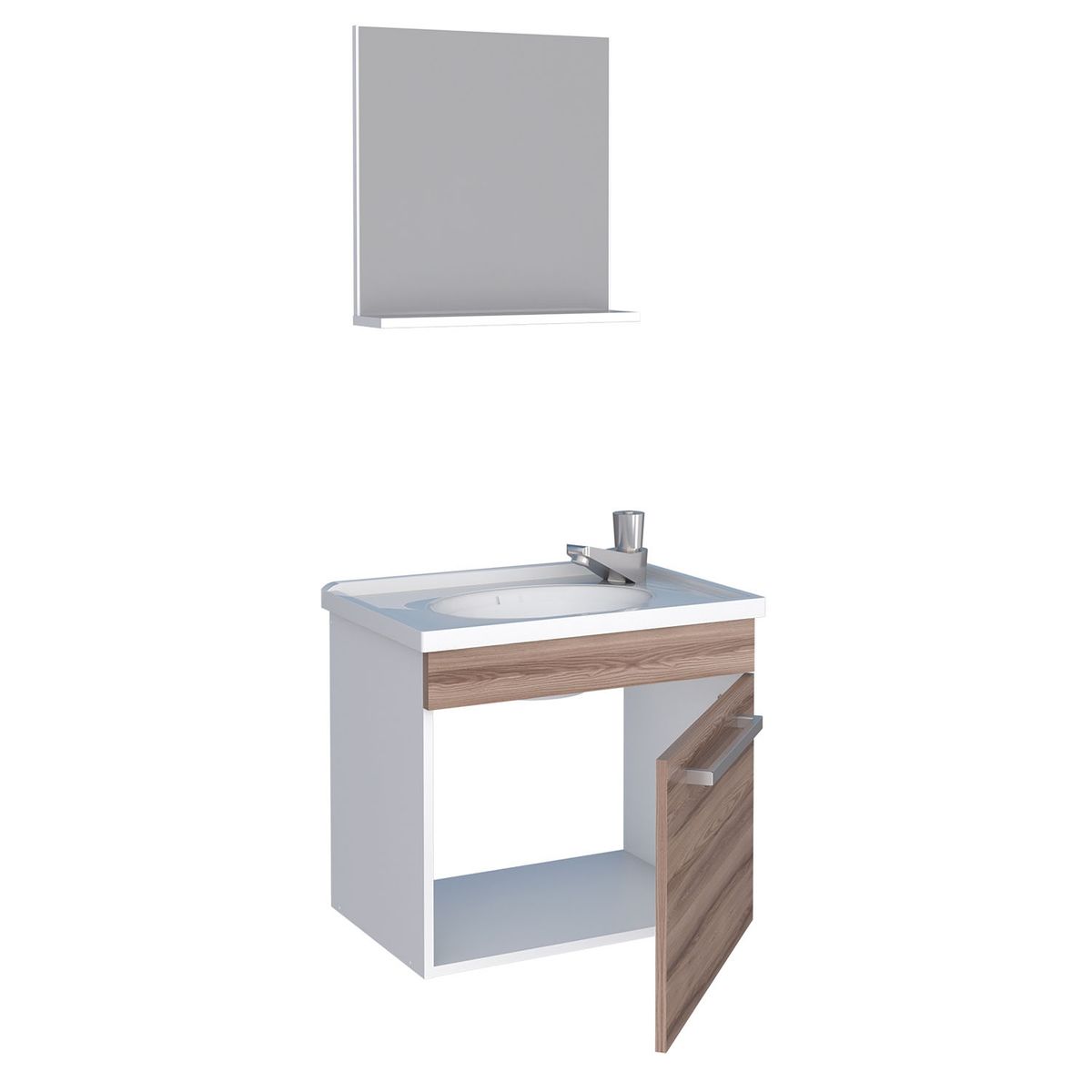 VEKKAHOME - Vanitorio Aéreo Con Espejo Agata Vekkahome