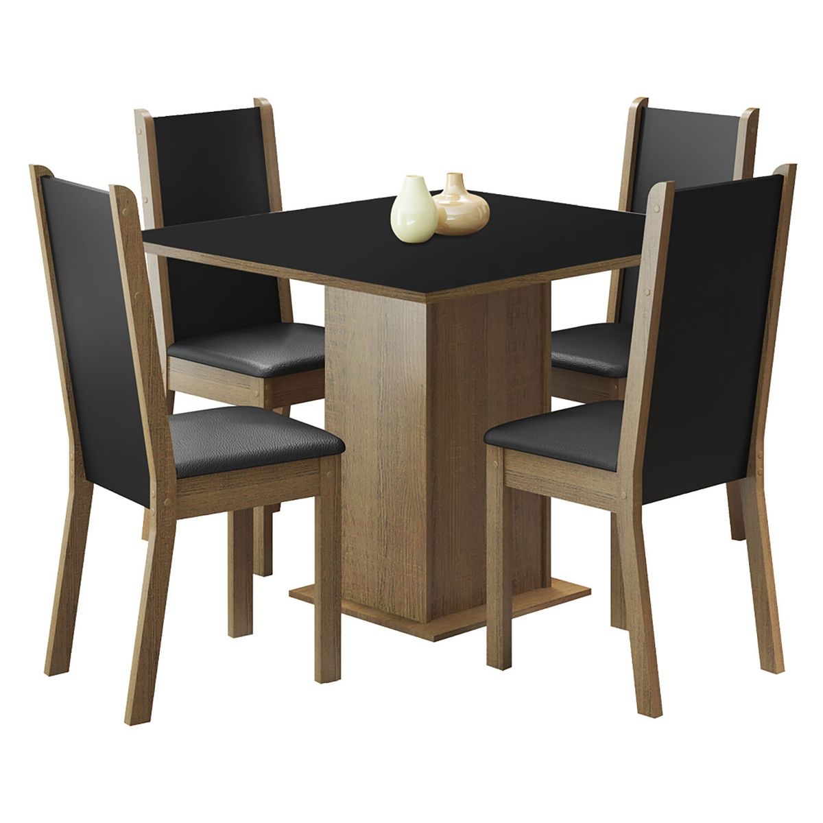 VEKKAHOME - Juego De Comedor 4 Sillas Lilo Vekkahome