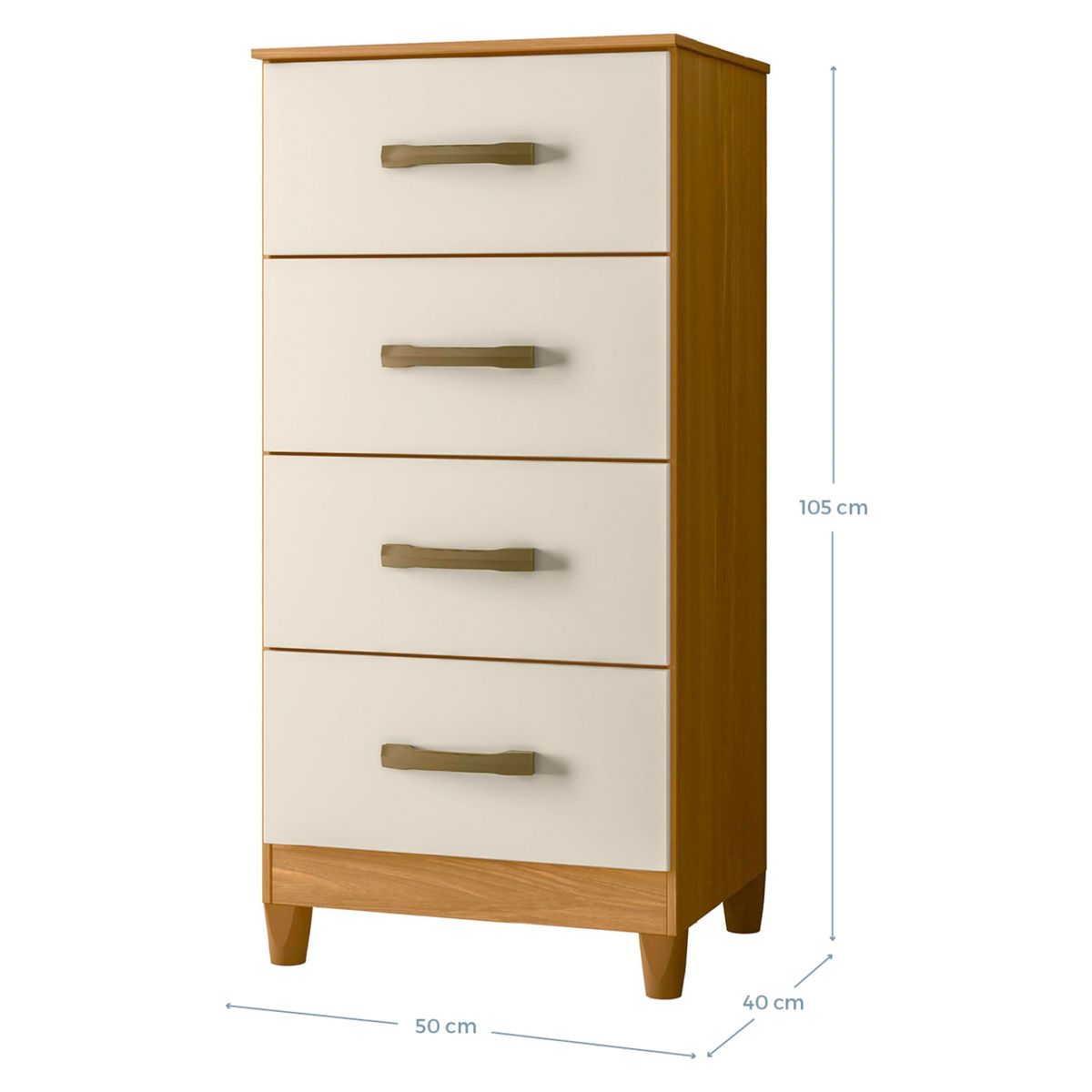 VEKKAHOME - Combo Clóset 4 Puertas + Cómoda 4 Cajones Vekkahome