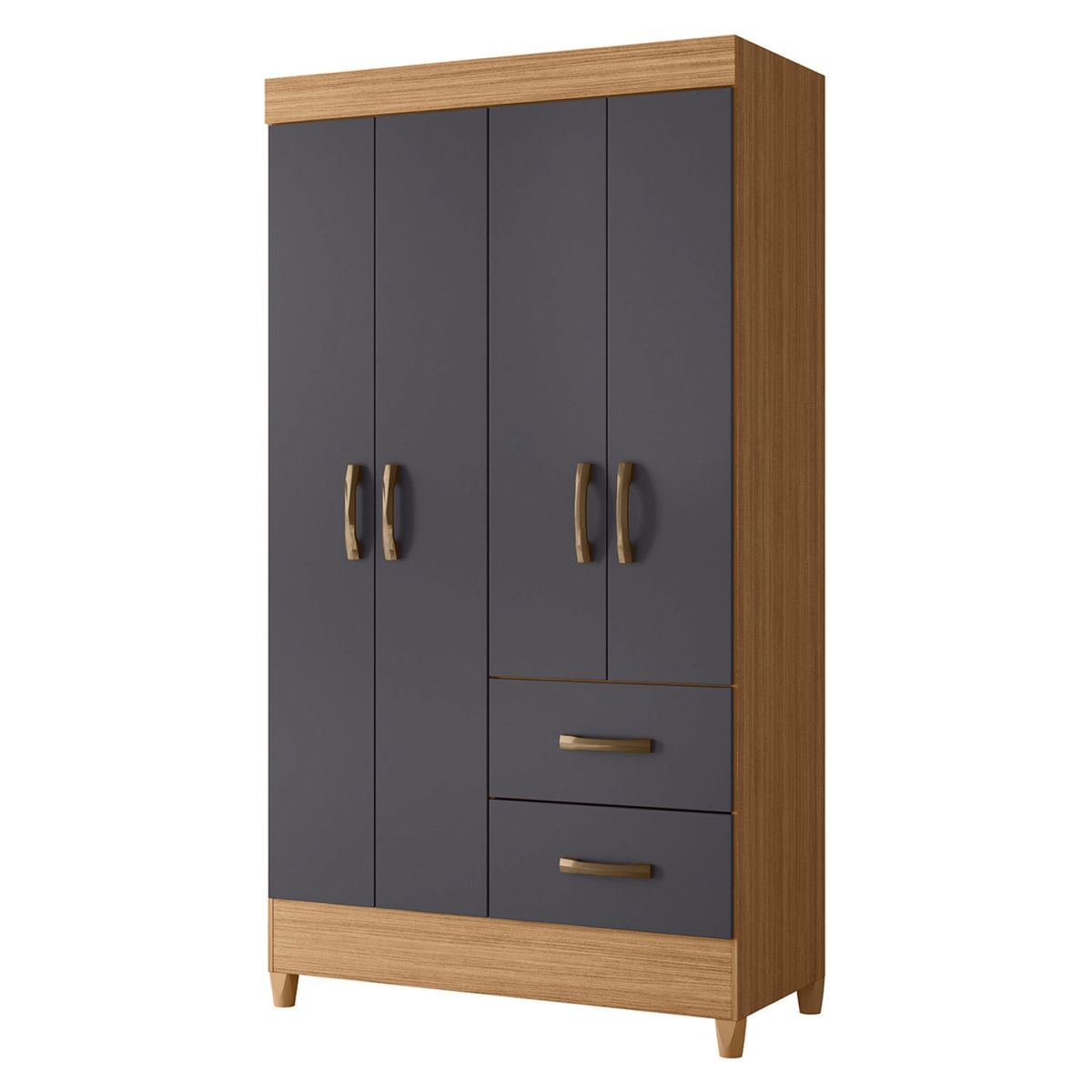 VEKKAHOME - Combo Clóset 4 Puertas + Cómoda 4 Cajones Vekkahome