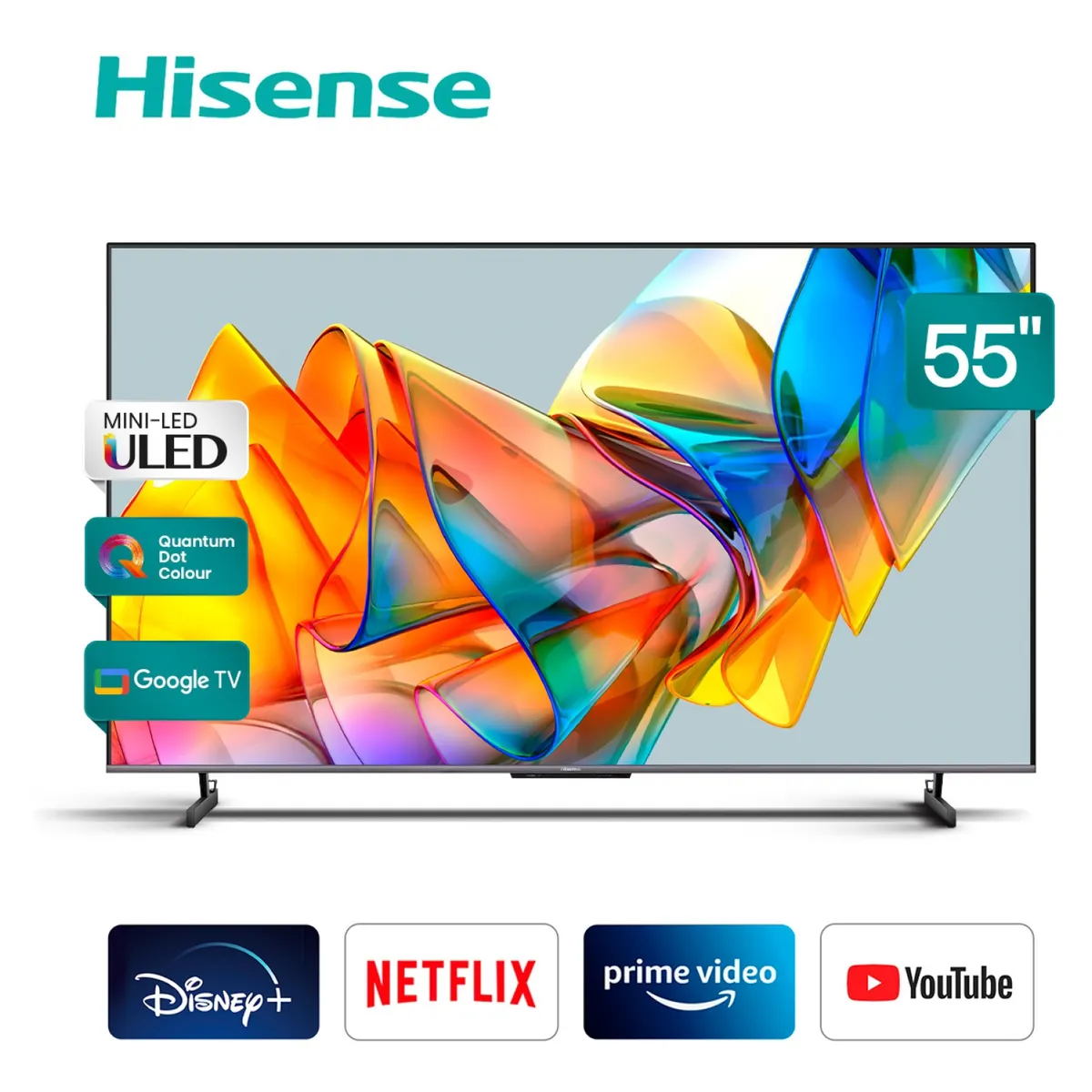 HISENSE - Mini LED Smart TV 55" 55U65MK 4K Ultra HD Google TV Hisense