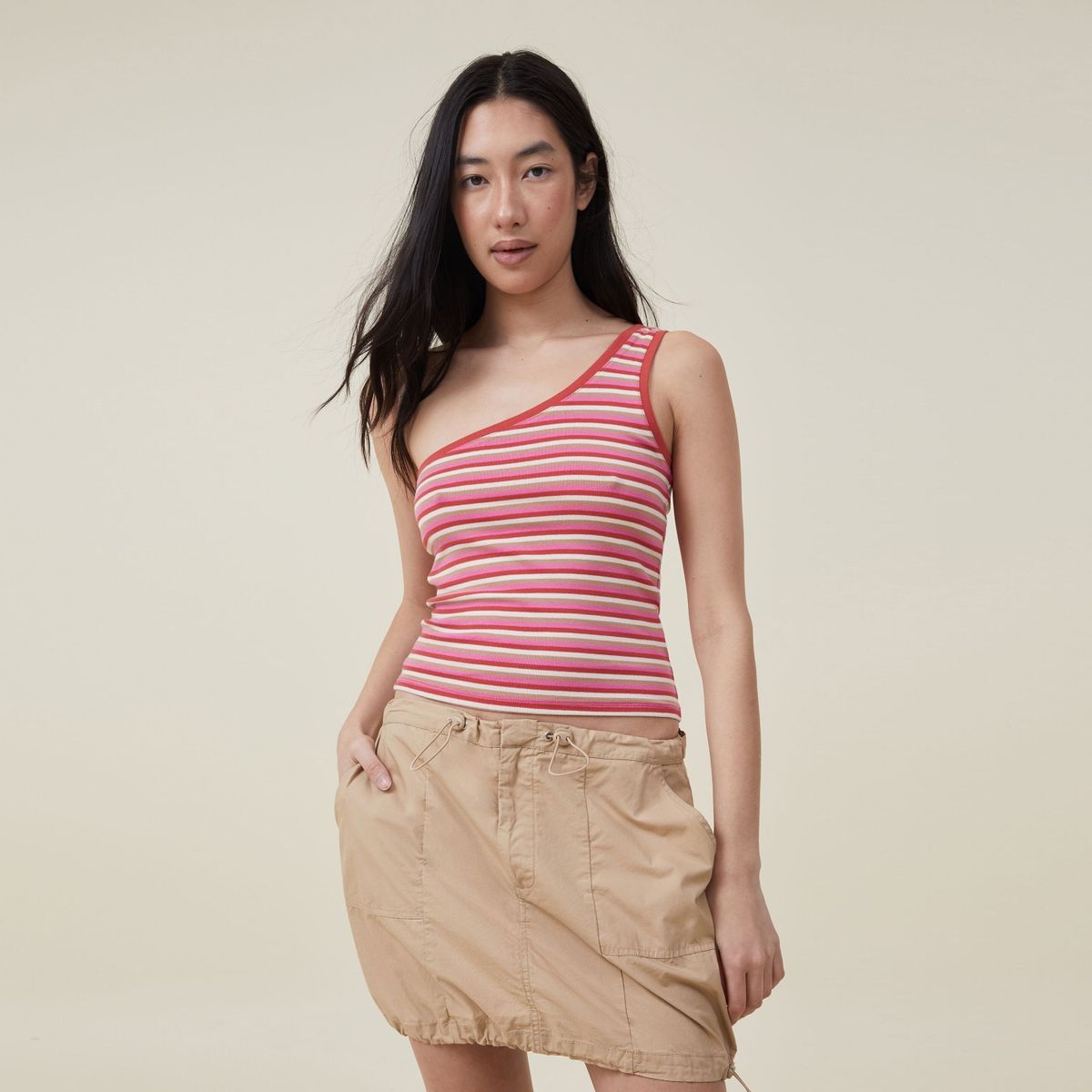 COTTON ON - Polera Una Manga Algodón Mujer Cotton On