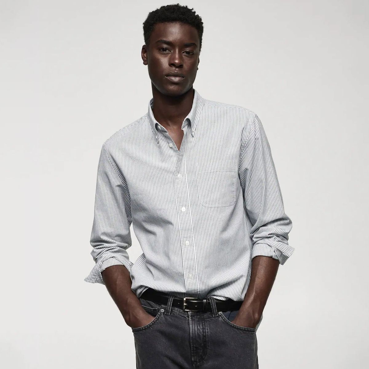 MANGO MAN - Camisa 100% Algodón Rayas Kodak Hombre Mango Man