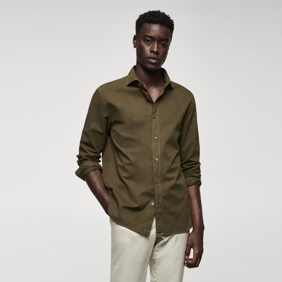 MANGO MAN - Camisa Slim Fit 100% Algodón Hombre Mango Man